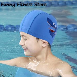 Swimming caps Silicone Bathing Caps for Long Short Hair Cover Children Swimming Cap Waterproof Elastic Swim Hat Girls Boys Diving Headwear P230418