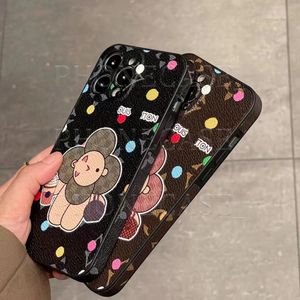 Bellissime custodie per telefoni iPhone 15 14 13 Pro Max Borsa in pelle di alta qualità LU 18 17 16 15pro 14pro 13pro 12pro 12 11 Borsa con logo Scatola di imballaggio Ragazze Donna