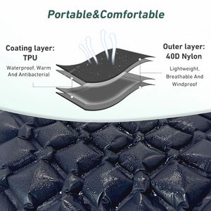 Outdoor Sleeping Pad Camping Inflatable Mattress Built-in Pump Ultralight Air Cushion Travel Mat With Headrest For Travel Hiking Camping HikingCamping Mat