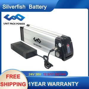 48V 15AH Silverfish Lityum Elektrikli Bisiklet 24V 36V 21AH Lityum İyon Elektrikli Bisiklet Bisiklet Pil Paketi+500W 1000W Şarj Cihazı