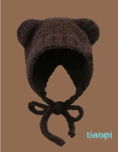 Шапки с черепом из овечьей шерсти, зимние шапки в стиле Харадзюку, вязаная шапка, женская теплая толстая шапка на шнуровке в стиле хип-хоп, короткая шапка унисекс, базовая кепка