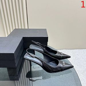 Şık kadın yüksek topuklu sivri yaz sandalet lüks tasarımcılar popüler seksi resmi kıyafet zarif mizaç ofis ayakkabıları. Kutu ile 35-40 boyutları