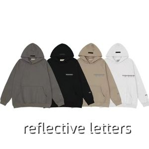 3M Reflective Sweater Hoodies ES Letters Tech-Fleece-Sweatshirts Left Chest Letter Langarm übergroß 100 % Baumwolle EU-Größe Großhandelspreis 10 % Rabatt für 2 Paar