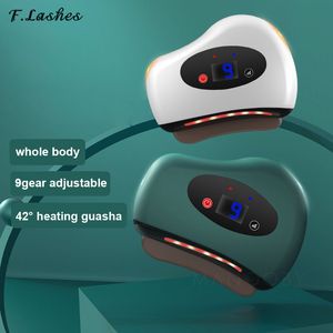 Urządzenia do pielęgnacji twarzy 1PC Guasha Massager Kamienne ogrzewanie wibracje Scraping Paska szyja masaż skóra gua sha sha narzędzie do podnoszenia 230418