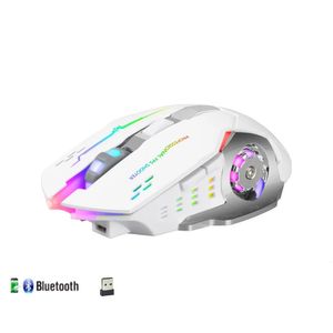 Мышь Беспроводная компьютерная игровая мышь со светодиодной подсветкой Эргономичная геймерская 6 бесшумных кнопок 3 регулируемого разрешения для ПК 231117