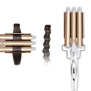 Strumenti per capelli professionali Ferro arricciacapelli Ceramica Triple Barrel Hair Styler Hair Waver Strumenti per lo styling Bigodini Arricciacapelli elettrici Apparecchi per lo styling Bigodini