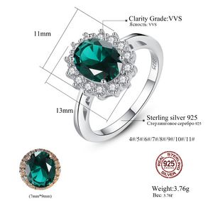 Emerald Rings For Women 925 Sterling Silver Ring Wedding Rings Gemstone Luxury Silver Original Trendy Classic Jewelry Fine JewelryRings