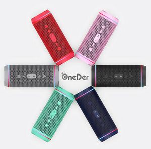 Oryginalny OneDer-V10 Bluetooth głośnik Bluetooth RGB Bezprzewodowe przenośne zewnętrzne domowe pulpit Audio Bass Radio Aux HiFi TF głośniki karty vs ładowanie Flip 4 5 6