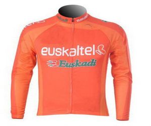 春の夏のみのサイクリングジャケット服ロングジャージーロパシクリスモ2012 2013 Euskaltel Proチームサイズ：XS-4XL7596166