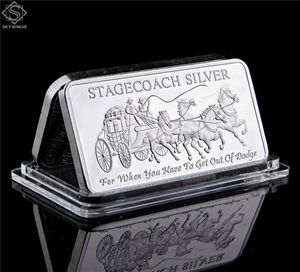 Northwest Territorial Mint 999 Fine Stage Craft Silver Divisible Bar Coin Metal Crafts Gifts Replica 50 x 28mm 1oz Silver Badge2185191