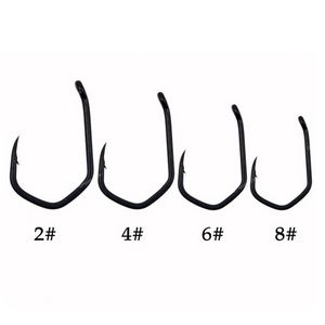 10st Karpfiske V-Curve Barbed Hooks High-Carbon Steel Catfish Hook 2/4/6/8 Iscas Pesca Fiskeutrustning