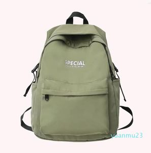 Bolsas ao ar livre Backpack Backpack Solid Color Student Student Rucksack Moda de grande capacidade Nylon Ajustável 25 Simples para meninas adolescentes