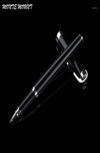 MONTE MOUNT Hochwertiger schwarz-silberner Tintenroller, 07 mm, schwarze Tinte, Nachfüllung, Metall-Kugelschreiber für Schüler, Schulbedarf18795287