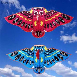 Kite Accessories High Quality Colorful Owl Kite With 30Meter Kite Line Children Flying Bird Kites Windsock Outdoor Toys Garden Cloth Toys For KidL231118