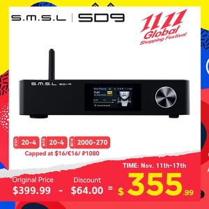 Hörlurar hörlurar SMSL SD 9 MQA HIFI Network Music Player SD9 Support DSD WAV APE FLAC AIFT MP3 Desktop 231117