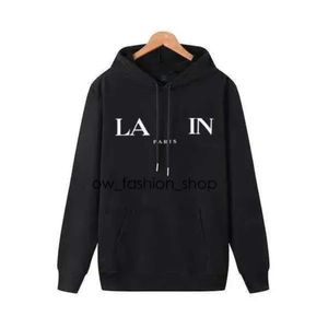 Men's Sweatshirts 2023 Lanvins Hoodie Designer Sweater Mens And Womens Sweatshirt Letter Printed Pullover Loose Cotton Hooded Coat OWSM 452 22