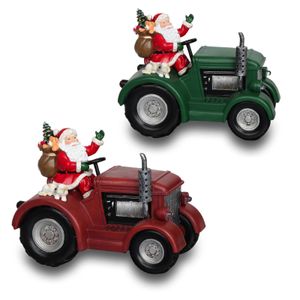 Christmas Decorations Musical and Story Telling Cute Santa Tractor Decoration for Kid Children Room Table Top fireplace Desk Indoor Use 231117