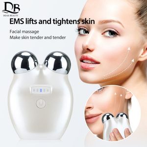 Ansiktsvårdsenheter EMS Microcurrent Lifting Machine 3D Roller Massager Anti Wrinkle Draw Draw Hud Rejuvenation Eye Massage Instrument 230418