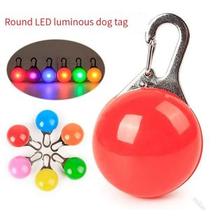 Dog Collars Leashes LED luminous dog collar pendant light pet Led accessories Night walking supplies 231117