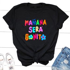 Womens TShirt Manana Sera Bonito Bica Karol G Shirt Donna Cotone Manica corta Stampa Donna Graphic Camicie O Collo ee rendy Abbigliamento 230418