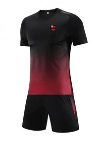 Clube de regatas do flamengoメンズトラックスーツ夏のレジャー短袖スポーツトレーニングスーツ屋外レジャージョギングTシャツレジャースポーツ半袖シャツ