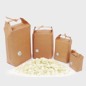 쌀장 가방 차 포장 골판지 종이 파우치 결혼식 kraftpaper bags 음식 저장 서있는 포장 가방