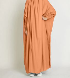 Мусульманские женщины Jilbab Огромное молитвенное платье с капюшоном с капюшоном абайя-выпивка Исламская одежда Дубай Саудовская черная халата Турецкая скромность 2304182