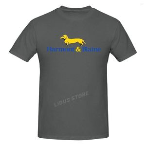 Erkekler Tişörtleri Harmont Blaine Logo Gömlek Harajuku Giyim Kısa Kollu Pamuk Sokak Giyim Grafik Tshirt Tees