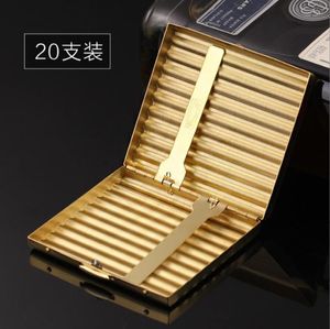 Smoking Pipe Portable 20 pack corrugated copper metal short cigarette case