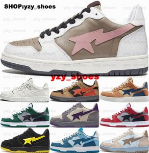 En bad Ape Court Sta storlek 12 Sneakers Shoes US12 Herrtränare Kvinnor Casual A Bathing Ape Bapeing SK8 STA CAMOUFLAGE US 12 Designer 46 Bapestar Running Blue