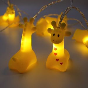 Lâmpadas Sombras Silicone Animal Led String Lights Garland movido a bateria para o Natal da sala de bebê Decorativa Navidad NATAL PRESENTE Ano Decoração 230418