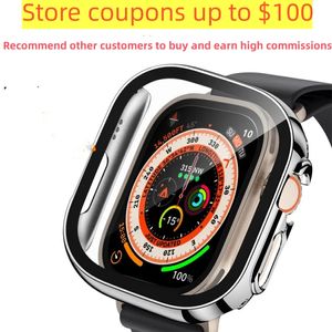 For Smart Watches Ultra 8 Series 49mm 1.99 Inch Screen Mixed Color Wireless Charging Silicagel Fashion Watch Screen Case