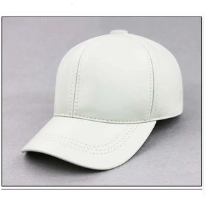 Ballkappen Herbst Mann Echtes Leder Baseball Caps Männlich Casual Sheeskin Gürtel Warm 56-60 Einstellbare Sprot Flug Hüte 231118