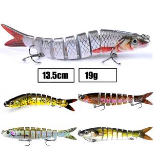 8-19G 9-Segment Swimbait Pike Wobblers Crankbait Balıkçılık Cazibesi Çok Eklemli Sert Yem Musky Bating ISCA yapım Balıkçılık Balıkçılaşma Lures Wobbler Fishing Cazibesi