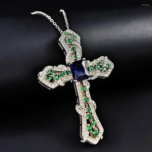 Pendanthalsband 2023 Vintage Cross Necklace Silver Color on the Neck For Women Anniversary Gift Jewelk Bulk Sell X8154