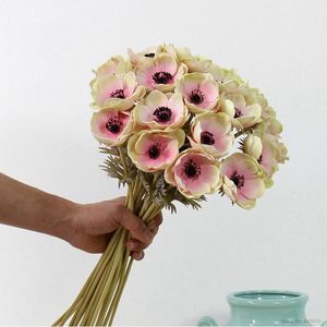 Dekorative Blumenkränze Real Touch Artificial Anemone Silk Flores Artificiales For Autumn Fall Wedding Decoration Fake Accessries Wreat