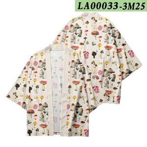 Ethnische Kleidung Plus Size Mushroom Print Lose Japanische Kimono Strickjacke Frauen Männer Harajuku Cosplay Tops Bluse Yukata Kleidung