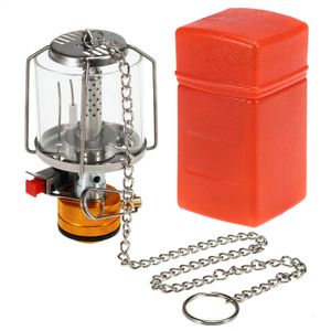 Flashlights Torches Mini Gas Lamp Outdoor Camping Lantern Tent Torch Hanging Glass Portable Light Equipment 231118