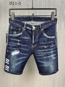 Designer Classic Fashion Man Shorts Jeans Hip Hop Rock Moto Mens Casual Design Ripped Jeans Ejressed Skinny Denim Biker D11