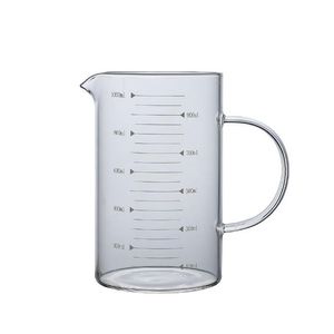 Outils de mesure Outils de mesure Mesures en verre borosilicate de qualité alimentaire Tasses Pot Bouilloire Accessoires de cuisine avec couvercle Lait Clear Cup C Dhuoo