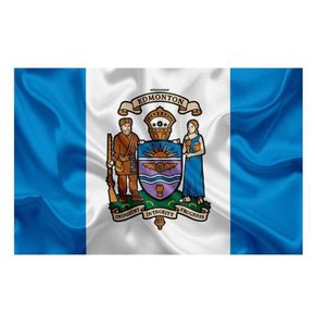 Bandeira da cidade de Edmonton de alta qualidade 3x5 FT City Banner 90x150cm Festival Party Gift 100D Poliéster Interior Externo Bandeiras impressas e Ba8187173