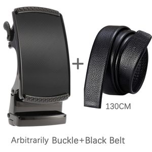 Top Genuine Cowskin Belt For Mens,40mm Ratchet Belt Buckle Only for 1 3/8 Slide Belt Strap, Automatic Click Buckle Adjustable,