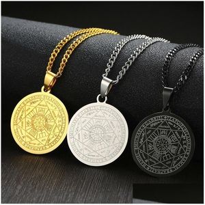 Chains The Seal Of Seven Archangels By Asterion Solomon Kabh Amet Pendant Necklace Stainless Steel Male Jewelry Gift Drop De Dhgarden Otcth