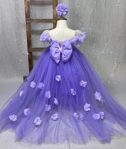 Mädchenkleider Blumenkleid Lila Lavendel Baby Erster Geburtstag Kleinkind Taufe Kleid Jahr Weihnachten Pographie