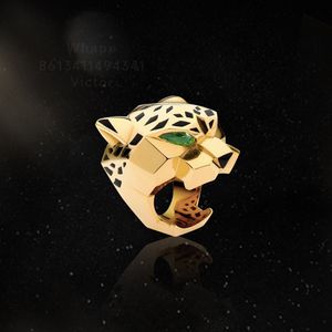 Pinthere Ring Leopard Head Big Lovers for Man Designer for Woman para złota platowane 18K T0P Wysokiej jakości materiały zaawansowane z pudełkiem 001