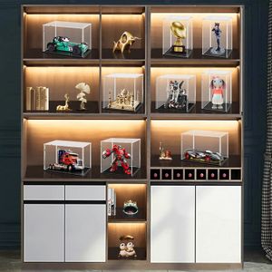 Clear Acrylic Display Case Countertop Box Organizer Stand Dustproof Protection Showcase for Action Figures/Toys/Collectibles