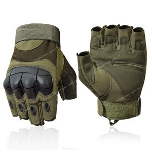 Outdoor Tactical Army Fingerless Gloves Hard Knuckle Paintball Airsoft Hunting Combat Riding Hiking Military Half Finger Gloves Camping Hiking Apparel