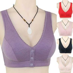 Bras Full Cotton Bras Front Closure kamizelka Brassiere Soft Intymate Women Bielizna Kobiety Brass Bras dla kobiet szerokie pasek P230417