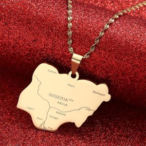 Pendant Necklaces Nigeria Map Country Maps Africa Nigerians With City Name Jewelry