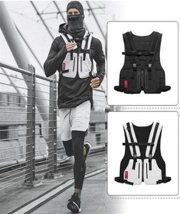 Fonction gilet tactique Style de rue sac de poitrine gilet en plein air Hip Hop sport Fitness hommes haut réfléchissant cyclisme gilet de pêche plate-forme Phon5803926